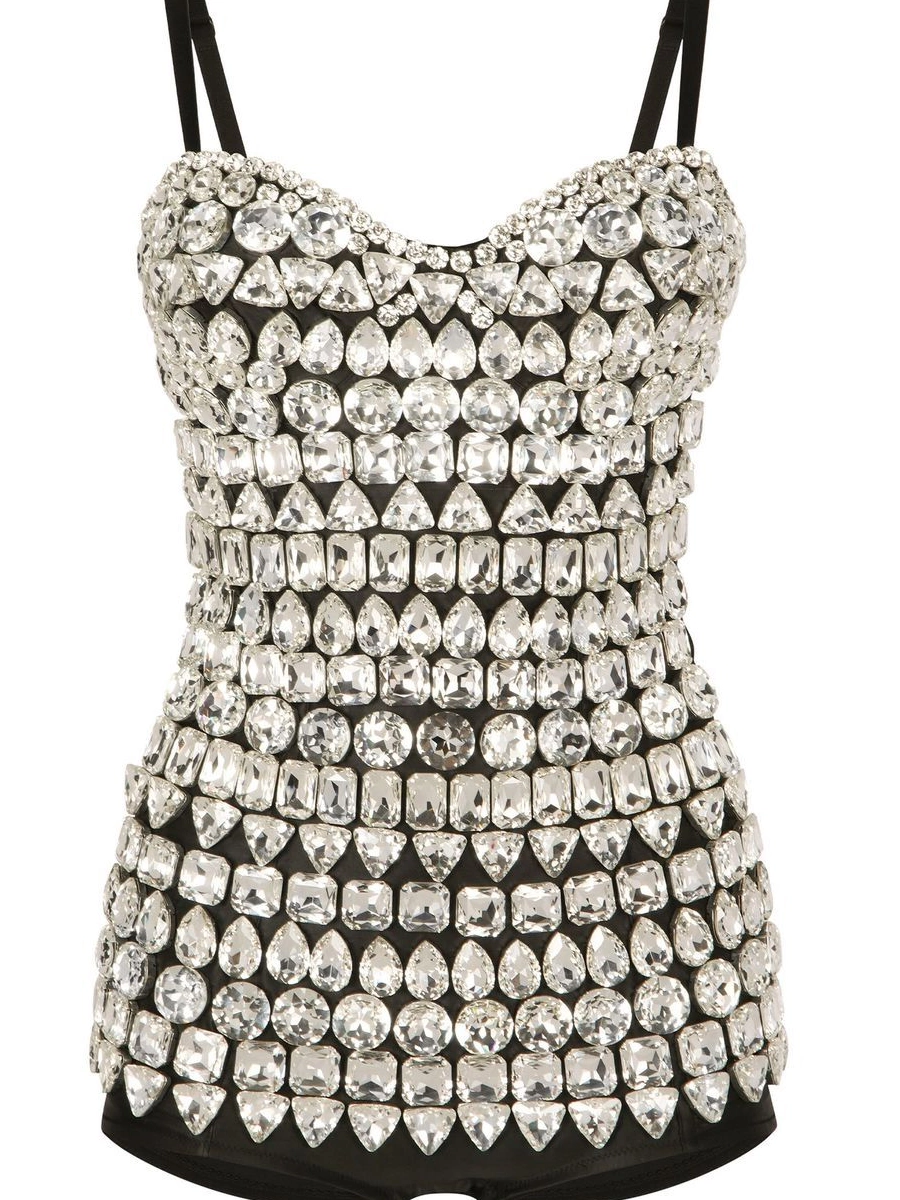Cheap & Women DOLCE&GABBANA bodysuit Dolce KIM rhinestone-embellished Gabbana 0329